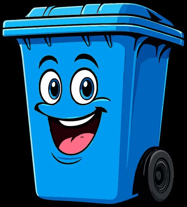 The same recycling bin cleaned and sanitised
